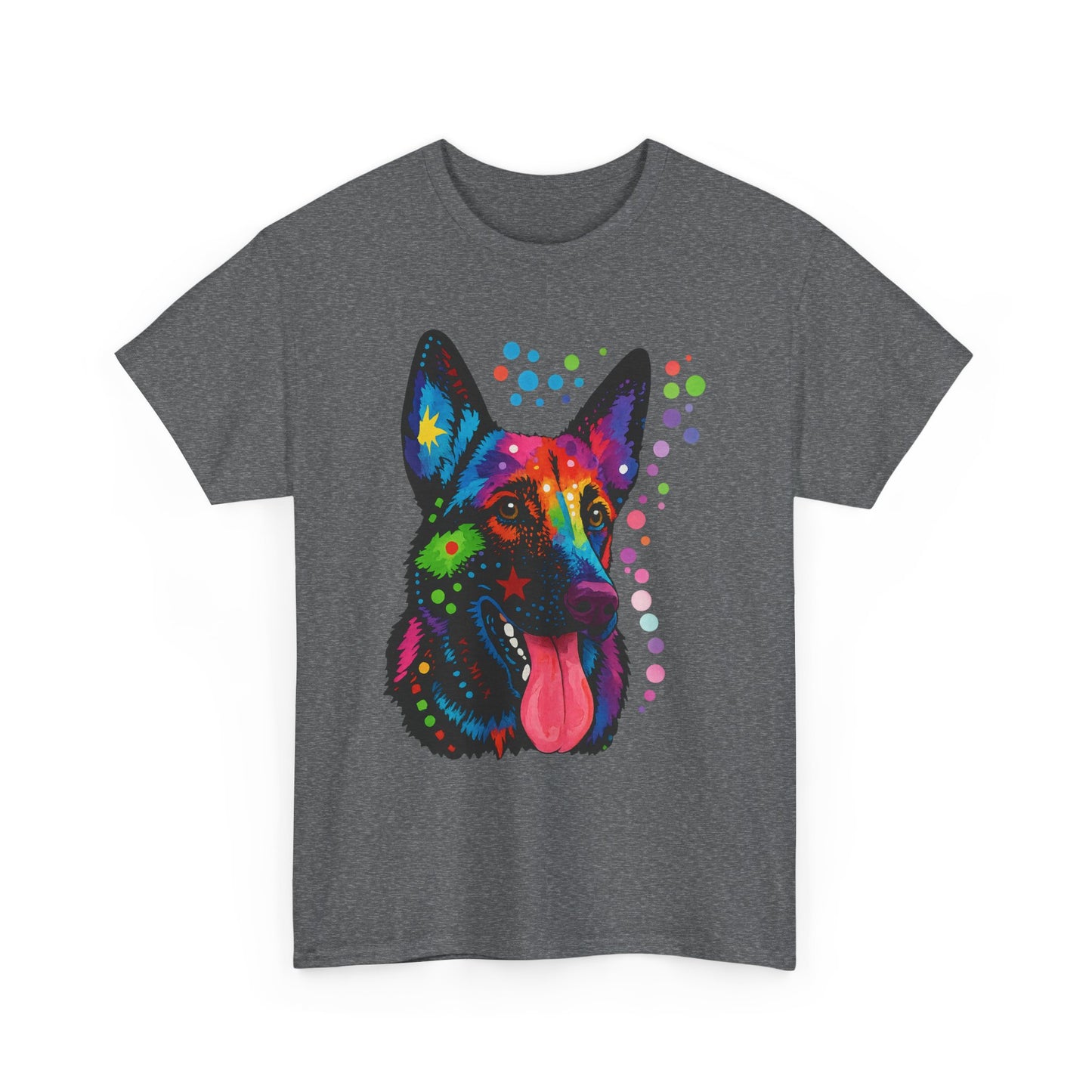 Heavy Cotton - Colorful Dog Art Tee