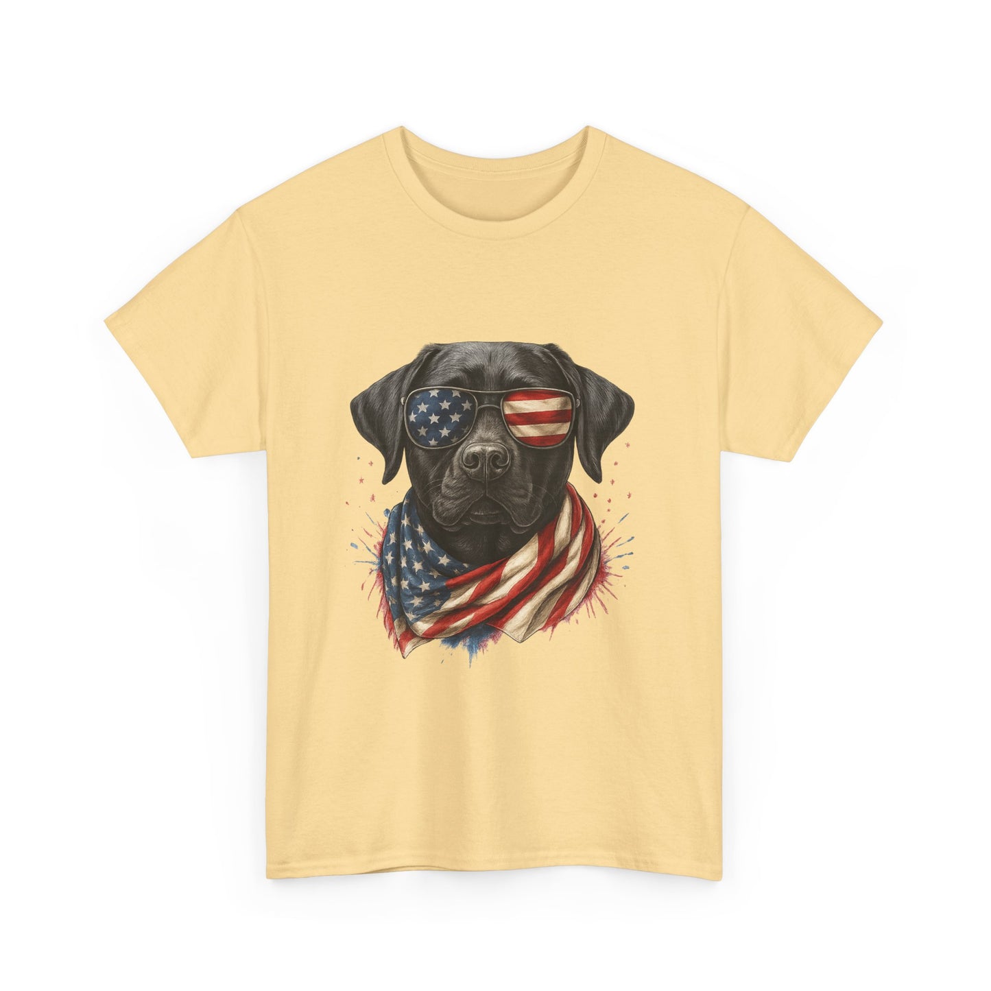 Heavy cotton- Patriotic Dog Tee