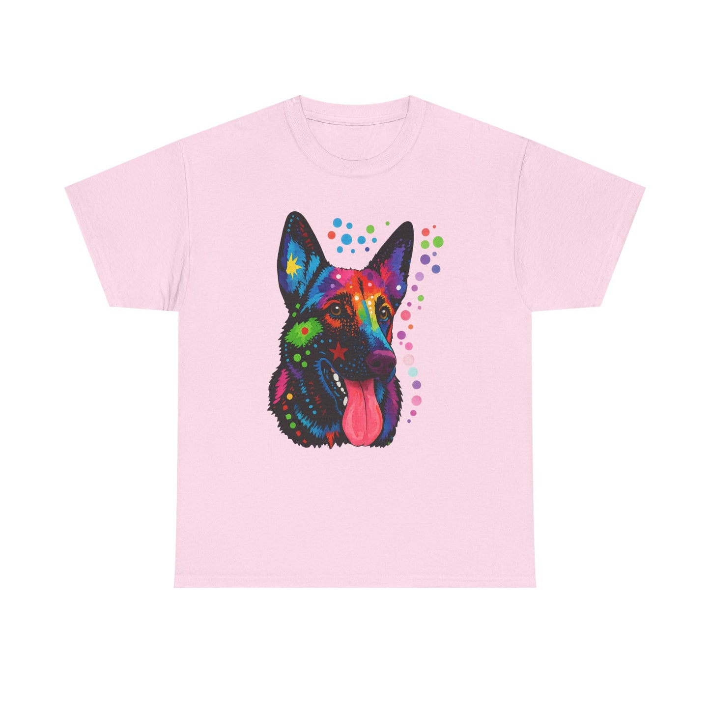 Heavy Cotton - Colorful Dog Art Tee