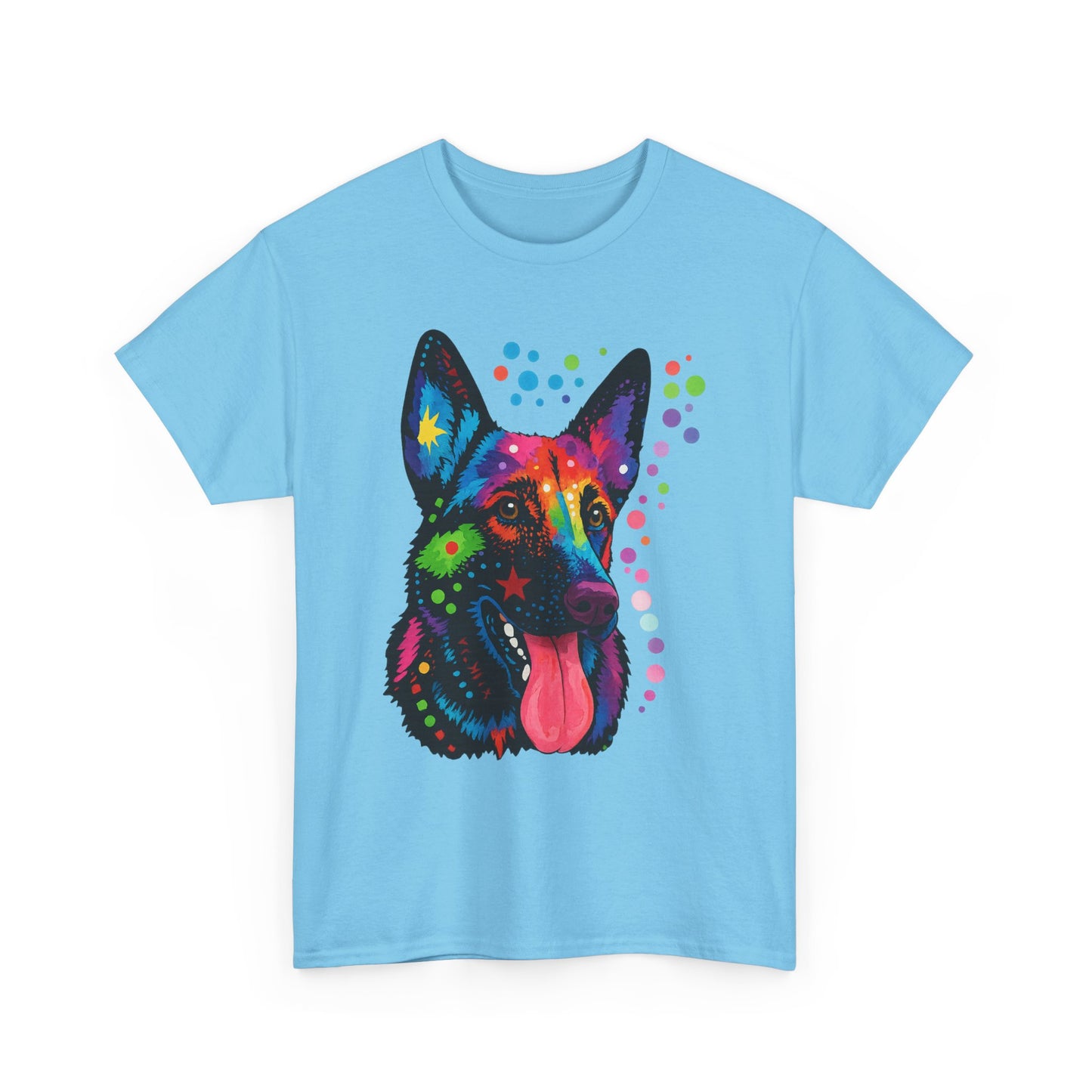 Heavy Cotton - Colorful Dog Art Tee