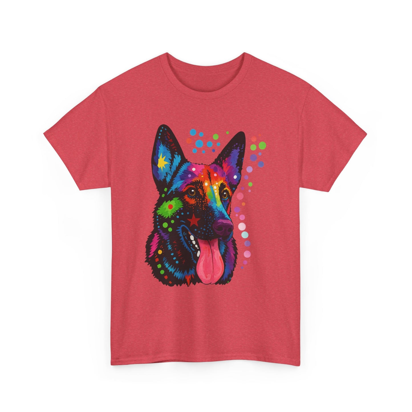 Heavy Cotton - Colorful Dog Art Tee