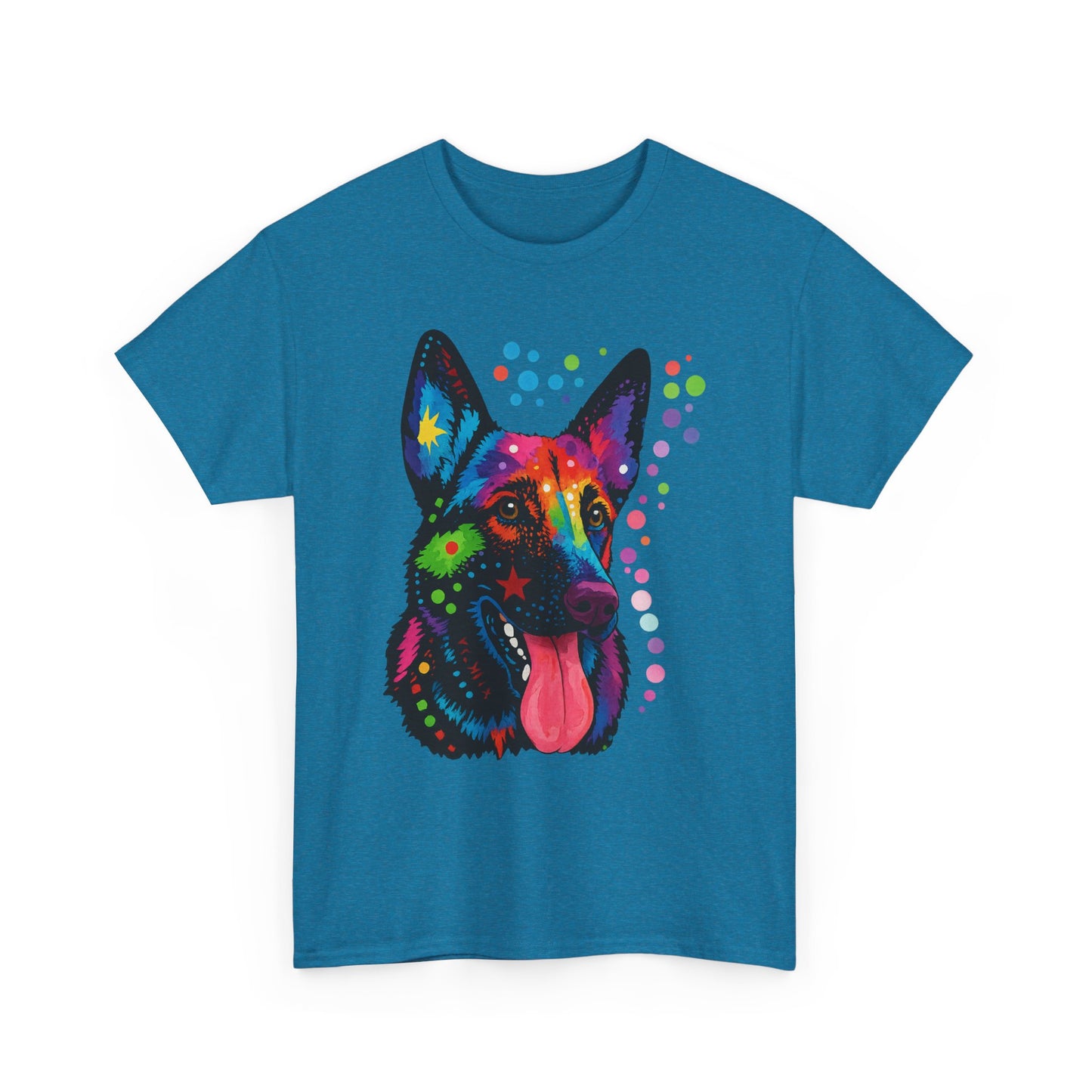 Heavy Cotton - Colorful Dog Art Tee