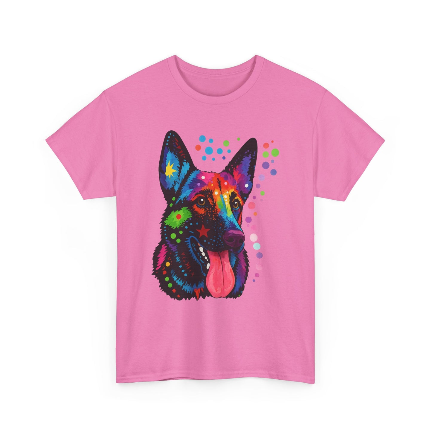 Heavy Cotton - Colorful Dog Art Tee