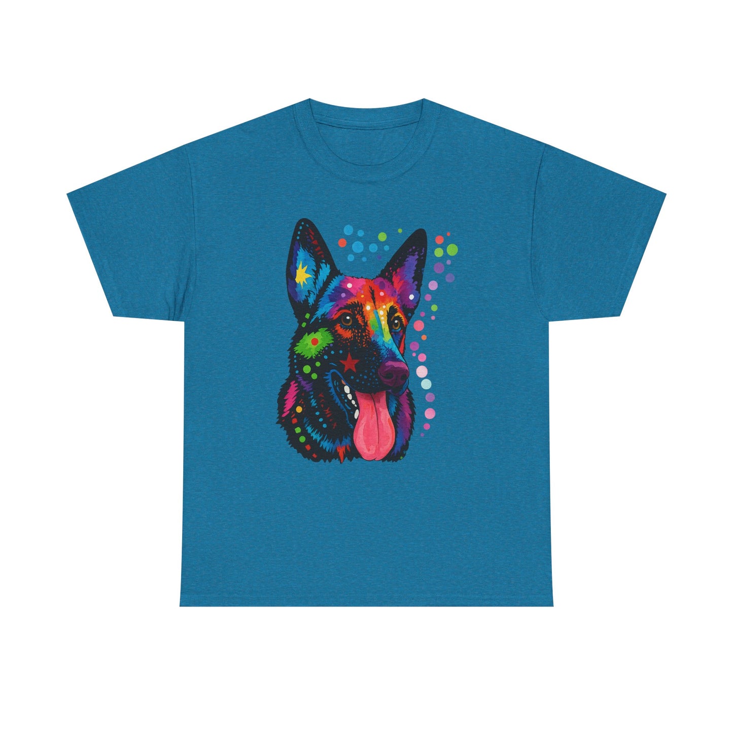 Heavy Cotton - Colorful Dog Art Tee