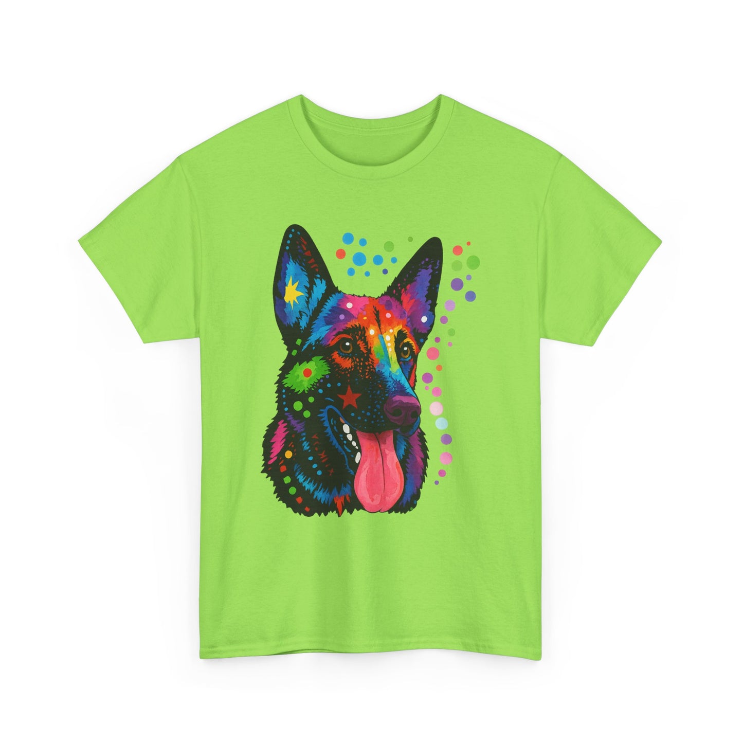 Heavy Cotton - Colorful Dog Art Tee