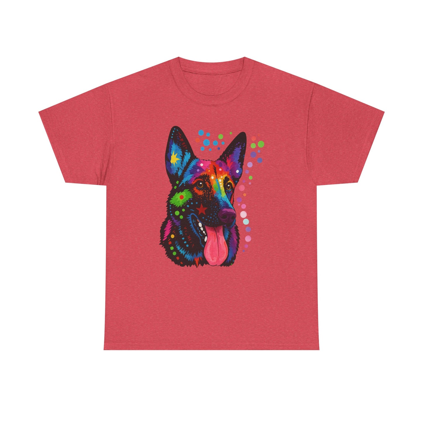 Heavy Cotton - Colorful Dog Art Tee