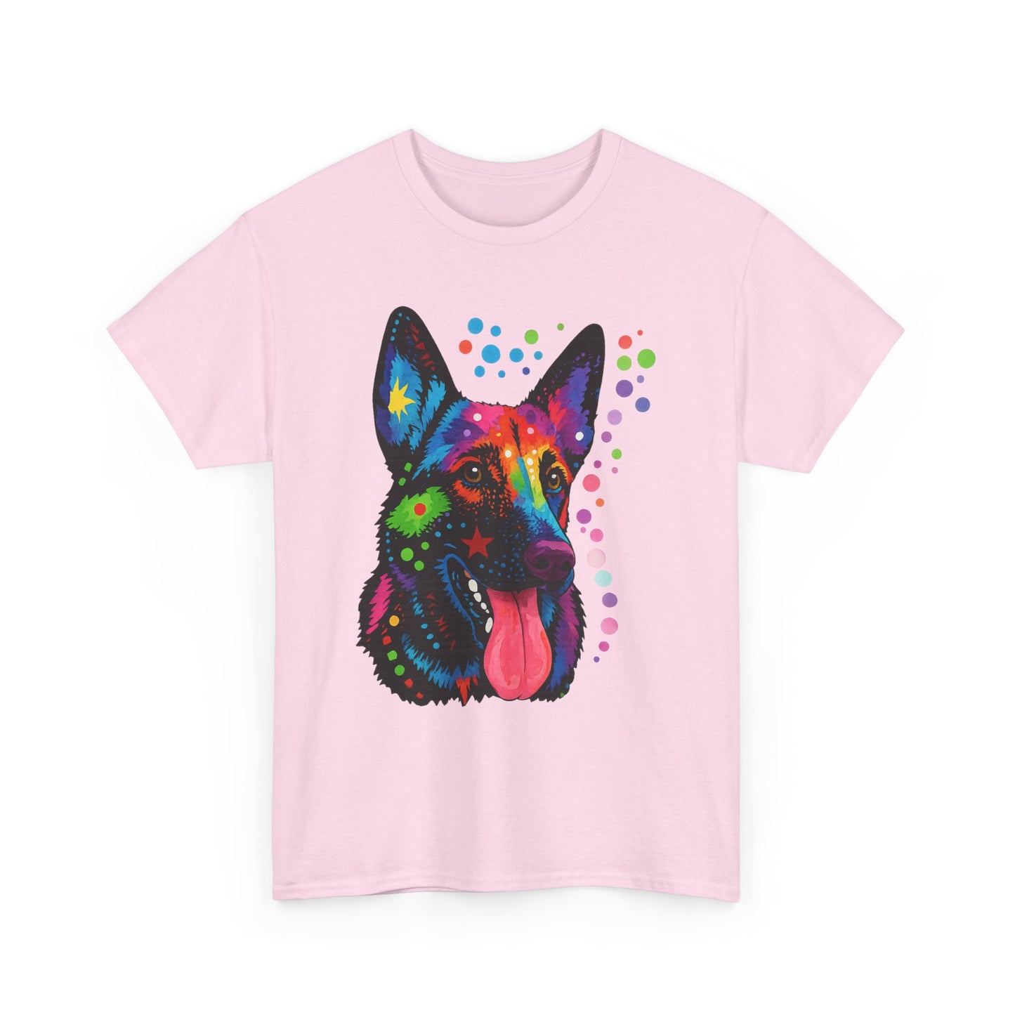 Heavy Cotton - Colorful Dog Art Tee