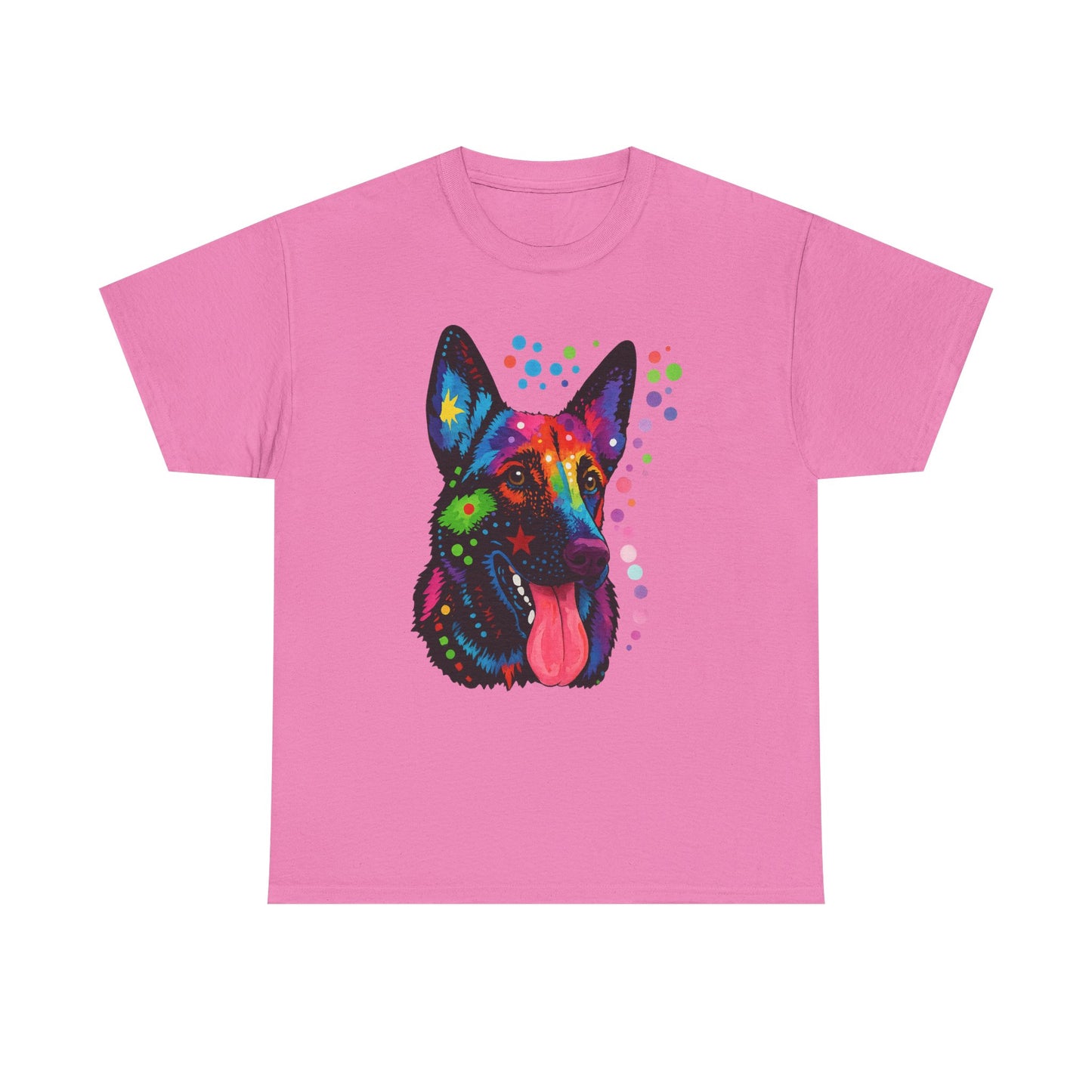 Heavy Cotton - Colorful Dog Art Tee