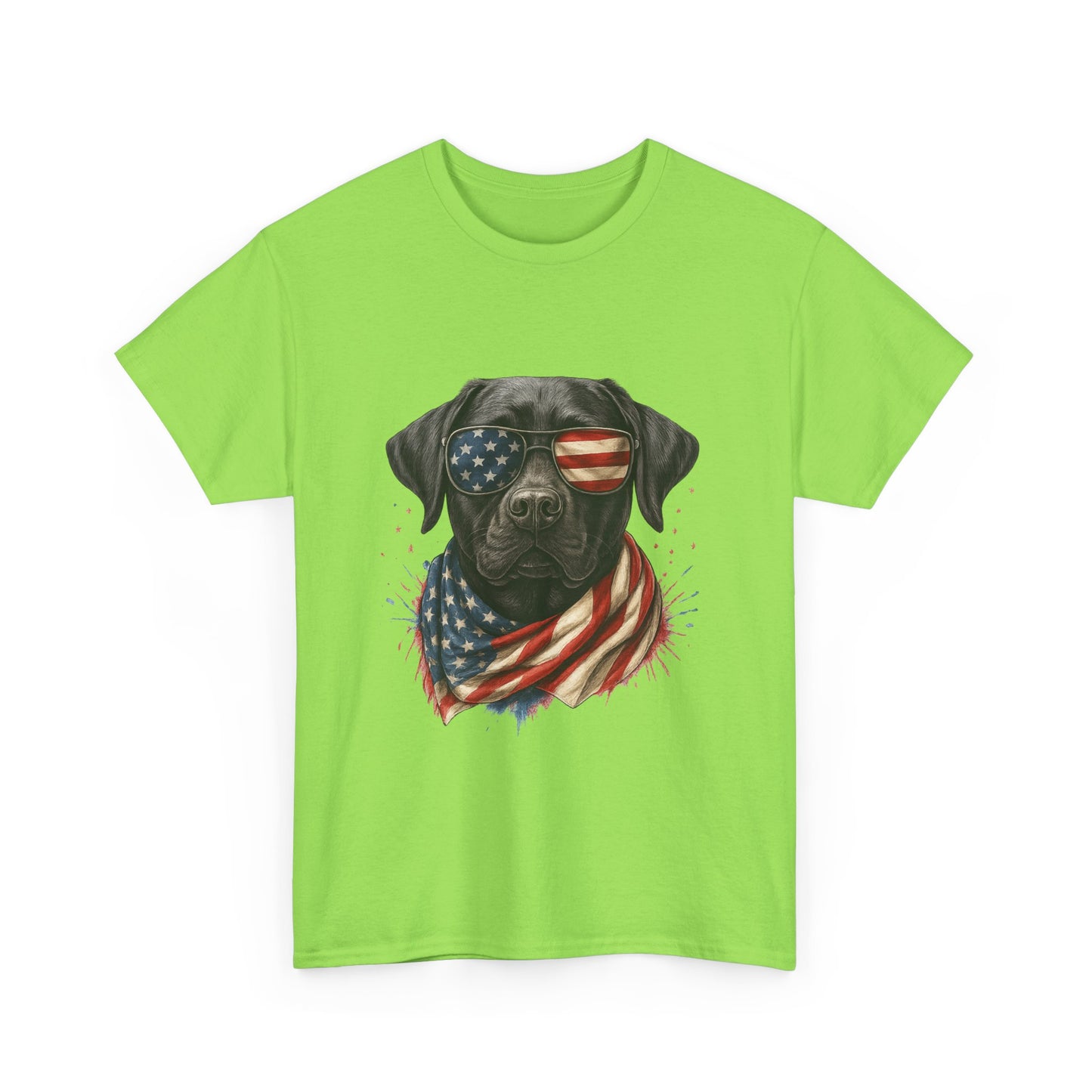 Heavy cotton- Patriotic Dog Tee