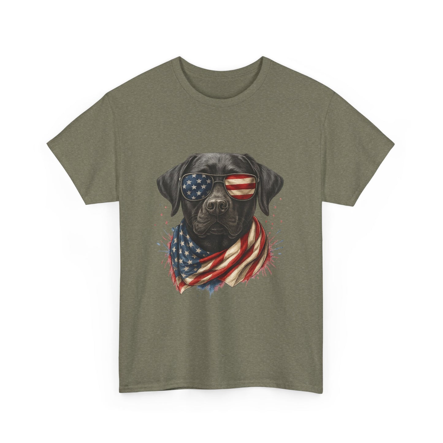 Heavy cotton- Patriotic Dog Tee