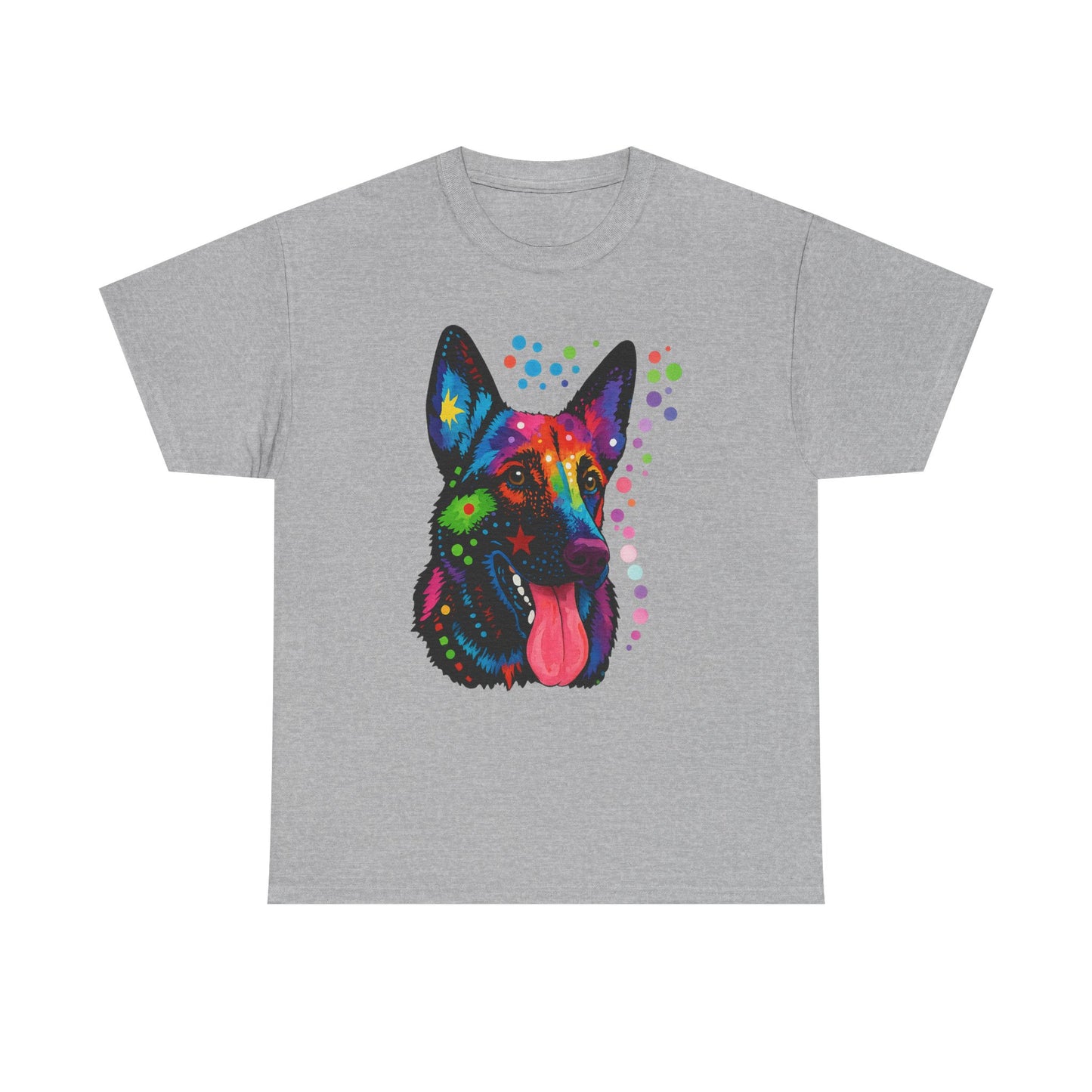 Heavy Cotton - Colorful Dog Art Tee