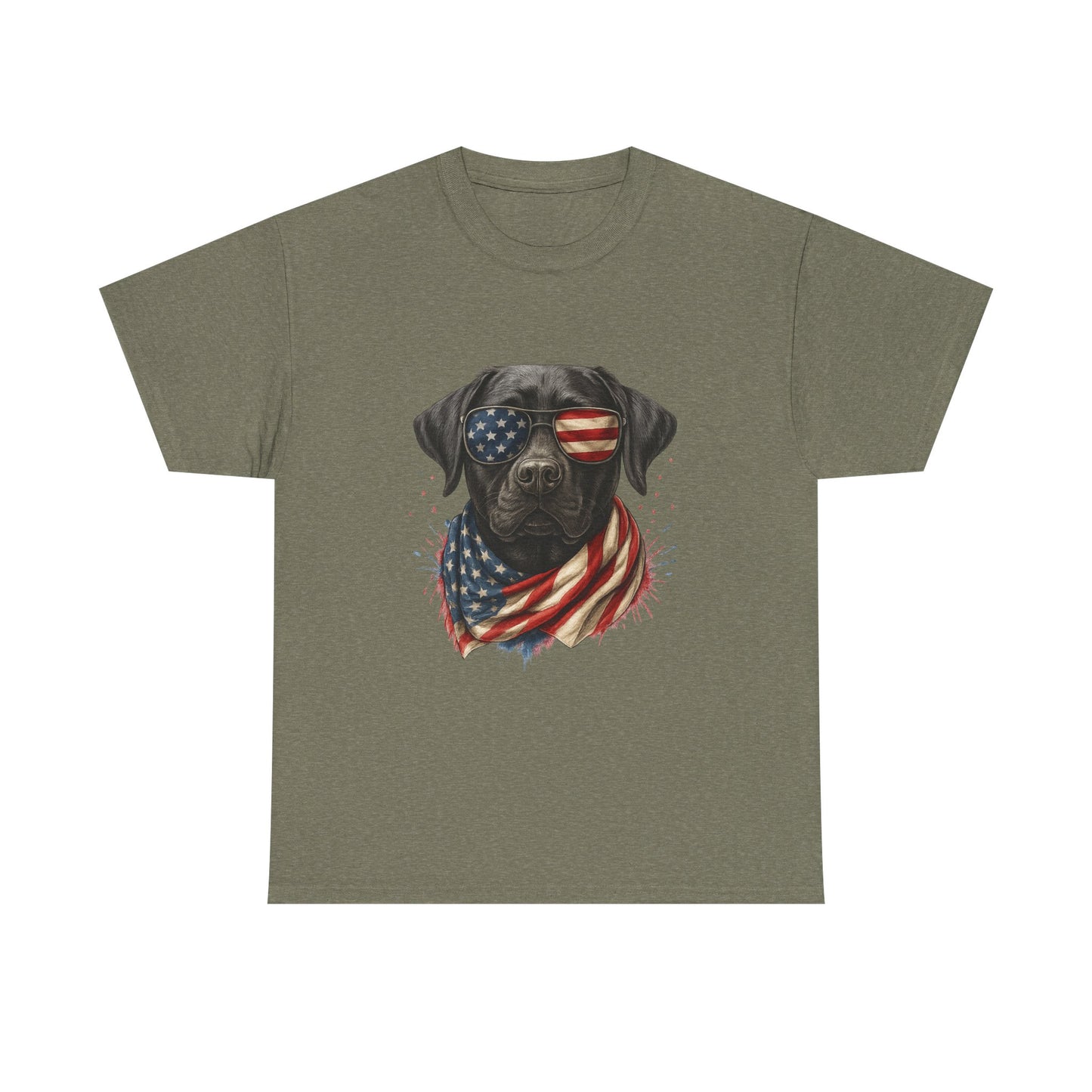 Heavy cotton- Patriotic Dog Tee