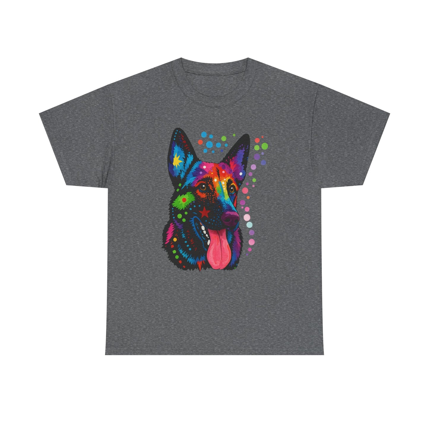 Heavy Cotton - Colorful Dog Art Tee