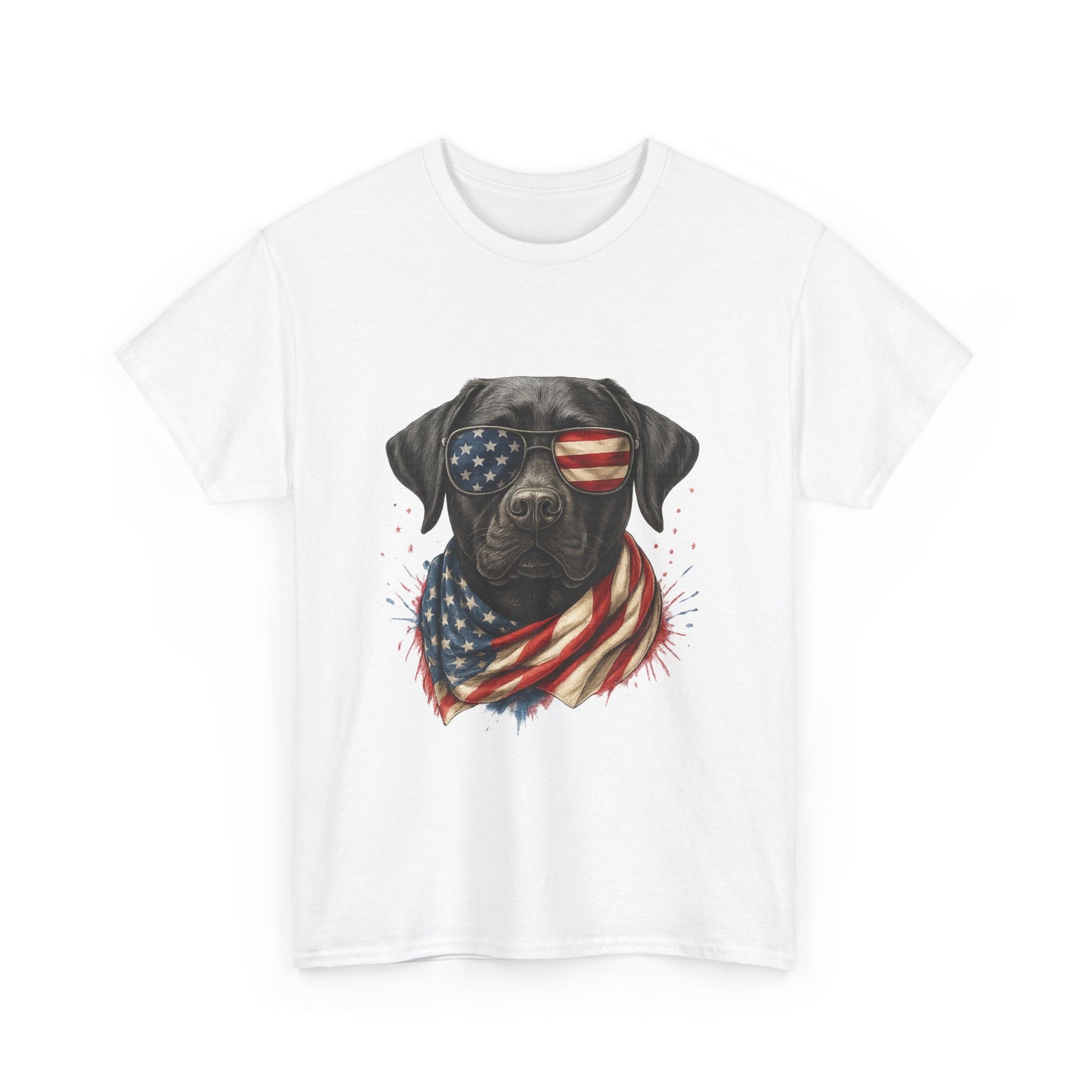 Heavy cotton- Patriotic Dog Tee