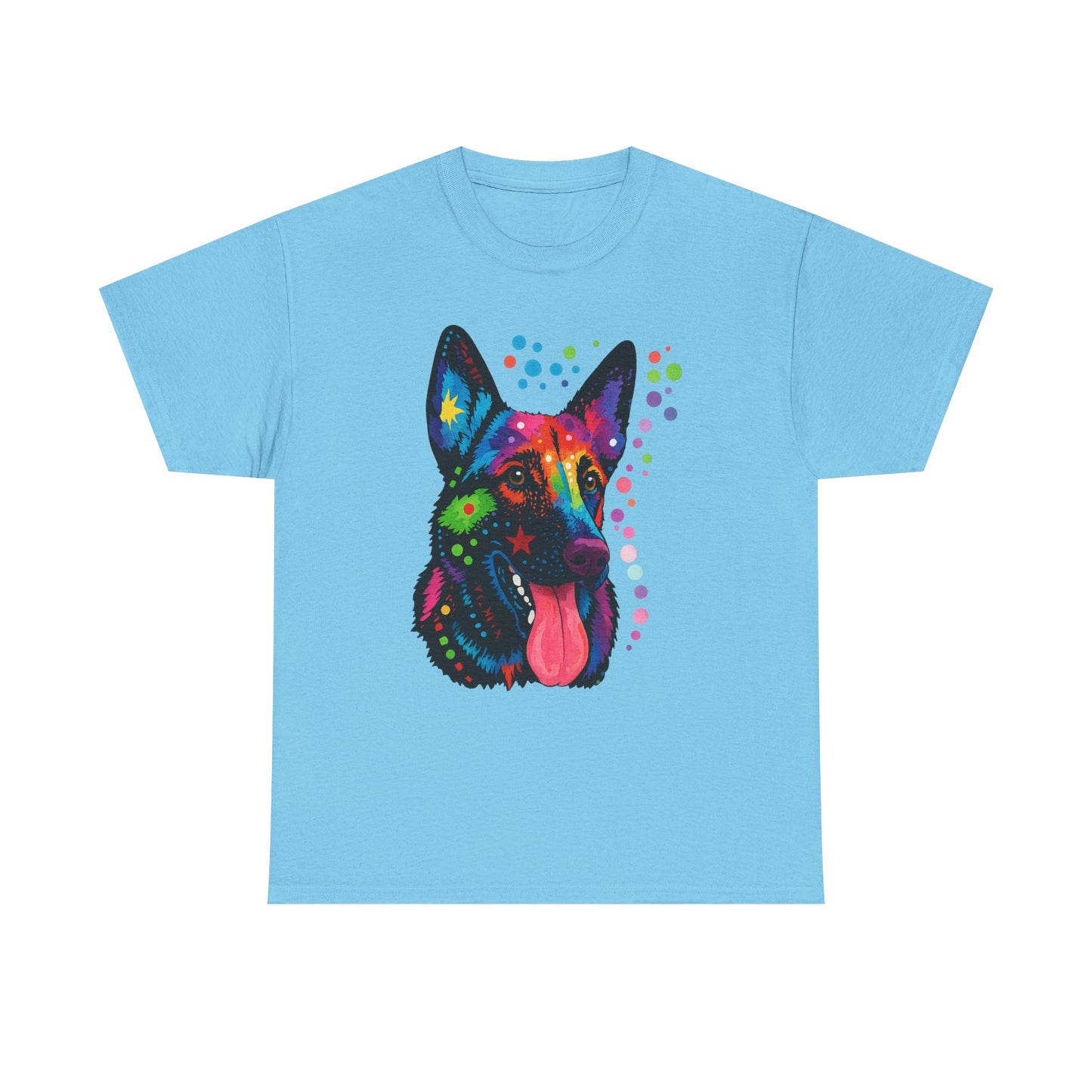 Heavy Cotton - Colorful Dog Art Tee