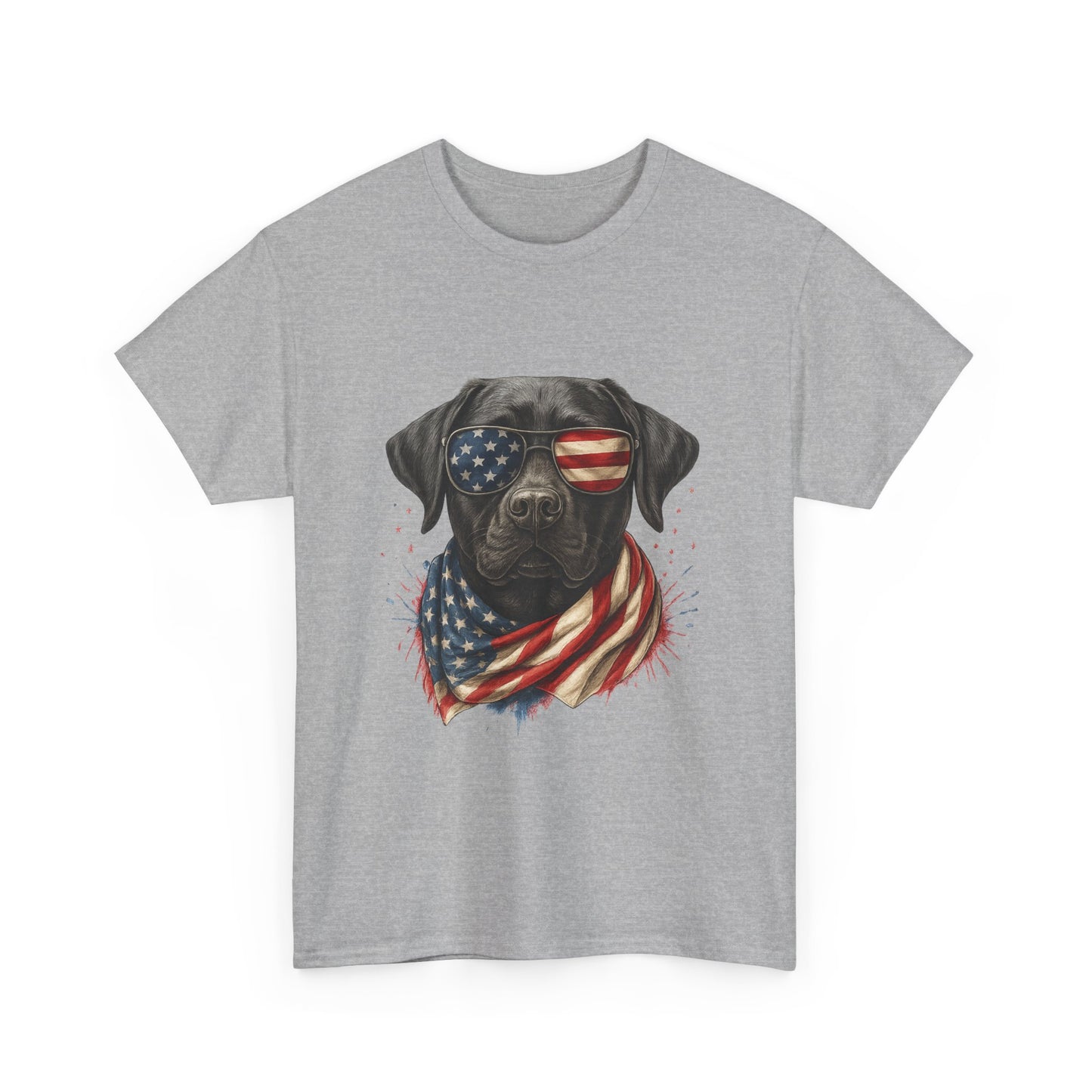Heavy cotton- Patriotic Dog Tee